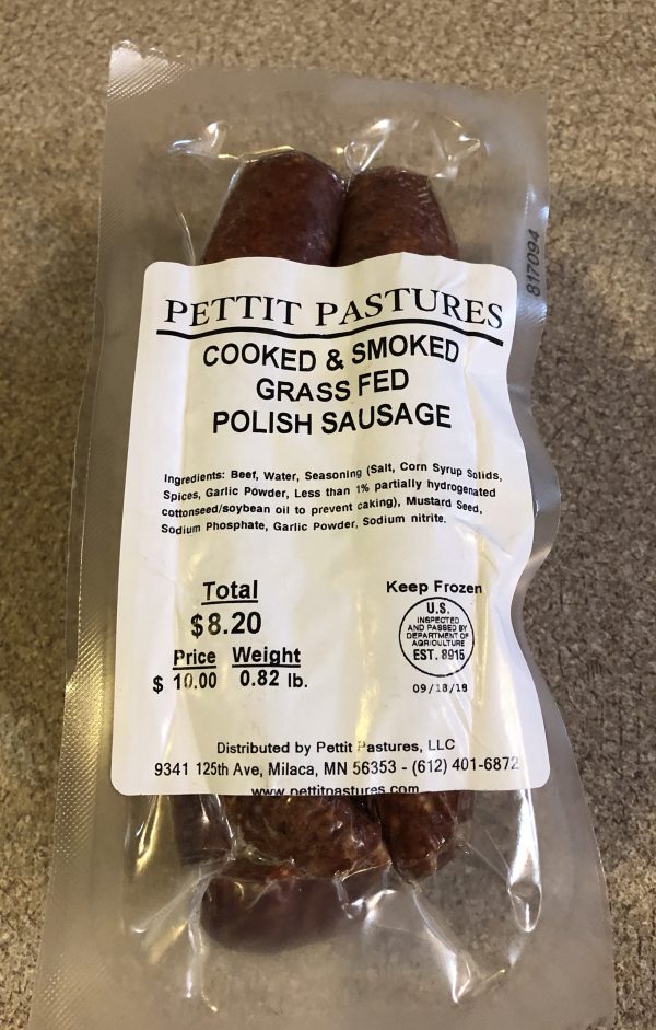 100% Grass Fed Beef Polish Sausage - Image 3